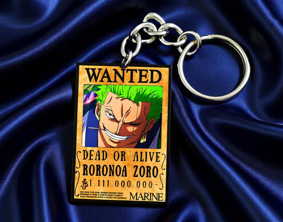 Zoro Wanted Poster Keychain – One Piece